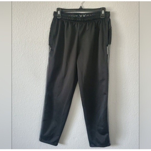 Game Time Elastic Men's Waist Pull On Activewear Sweatpants Black Gray Sides S - Picture 1 of 9